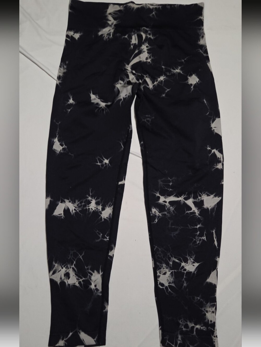 Chic Women's XXL black tie dye athletic leggings #23